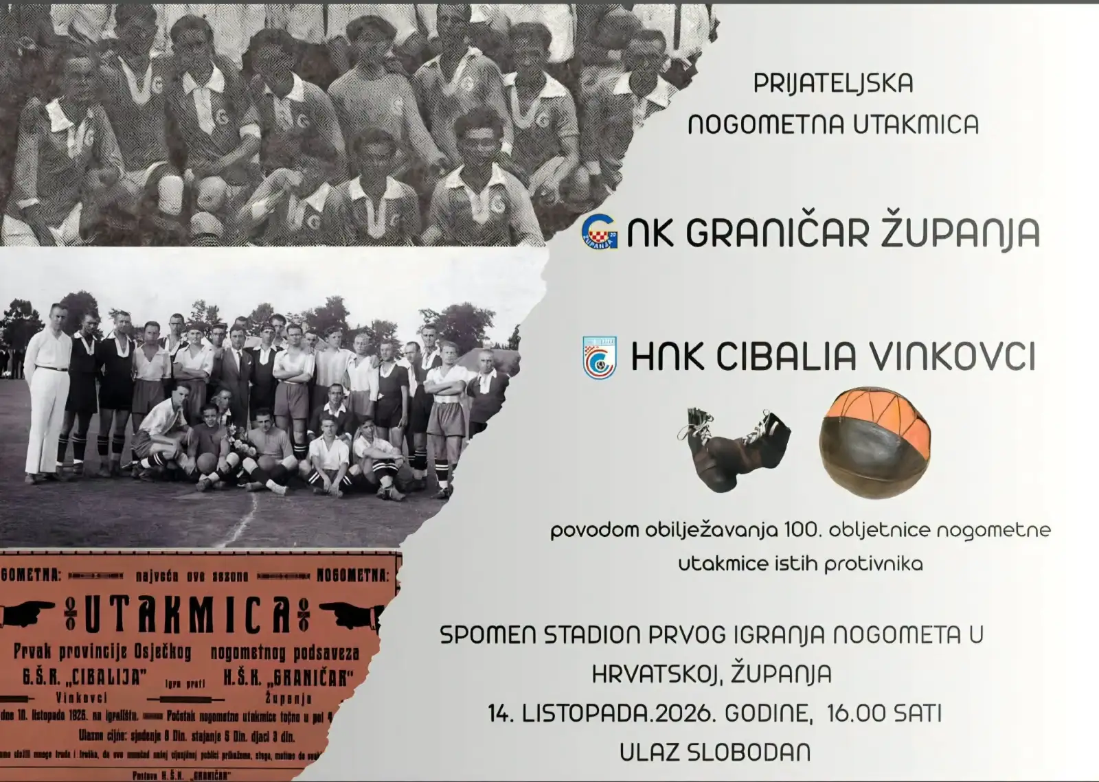 U srijedu u Županji prijateljski susret Cibalije i Graničara